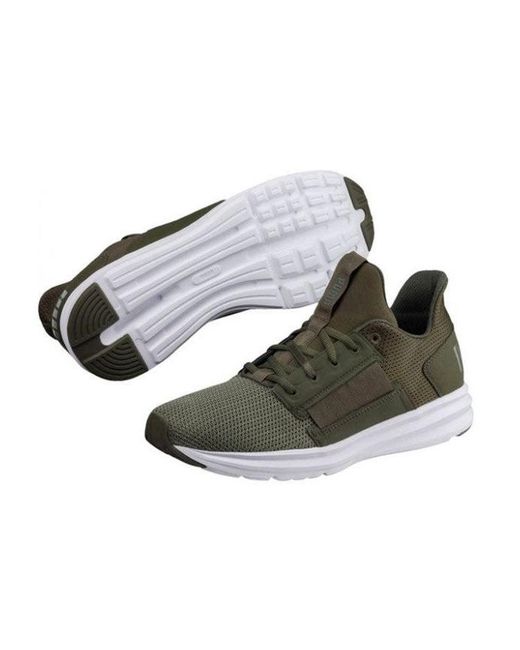 PUMA Brown Enzo Street Low-Top Running Shoes for men