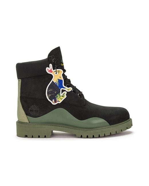Timberland Black Heritage 6 Inch Waterproof Boot Nubuck With' for men