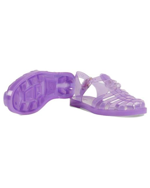 Gucci Purple (Wmns) Embossed Flat Sandals