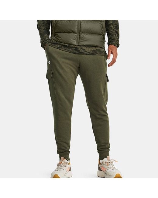 Under Armour S Rival Fleece Cargo Jogger Marine Od Green Xxl, for men
