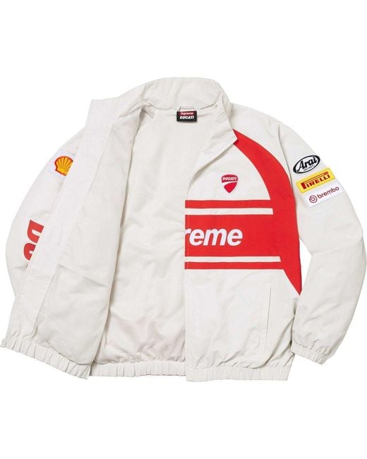 Supreme X Ducati Track Jacket in Red for Men | Lyst UK
