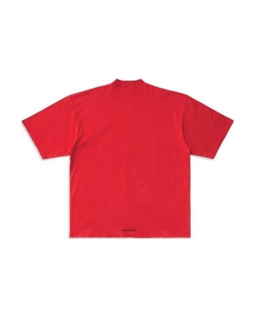 Balenciaga Red Je T'Aime T-Shirt Large Fit