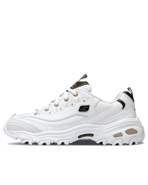 Skechers White (Wmns) D'Lites Low Dad Shoes Gs