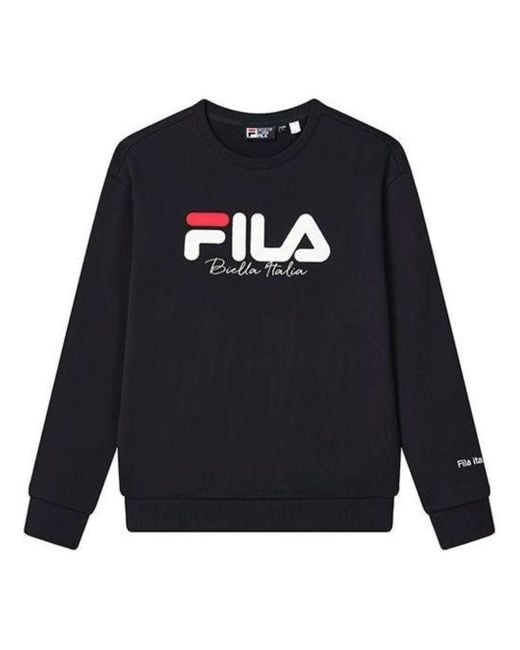 Fila Blue Classic Logo Crew Sweater for men