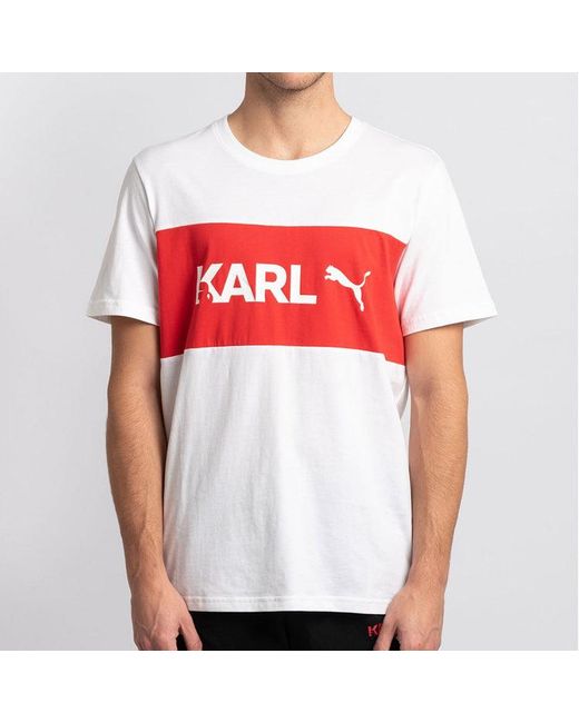 PUMA Red Fendi Crossover Round Neck Short Sleeve for men
