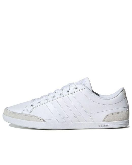 Adidas White Neo Caflaire Retro Low Tops Casual Skateboarding Shoes for men