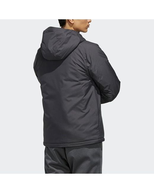 Adidas Gray Xplr Ins Jacket Logo Hooded Jacket for men