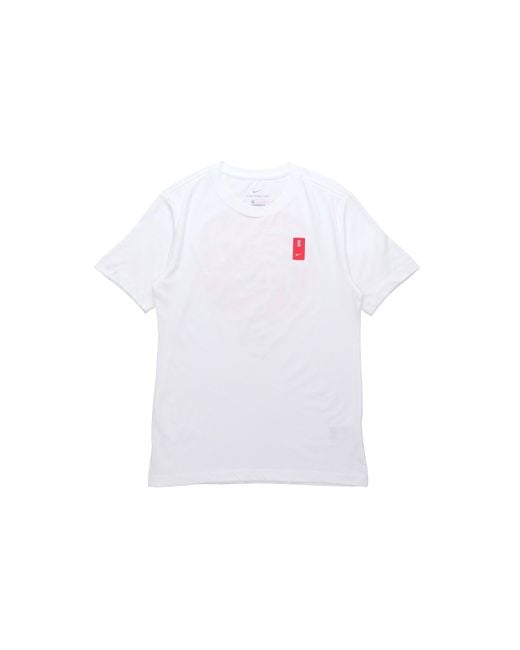 Nike White Dri-Fit Kyrie Logo Applique Basketball Tee for men