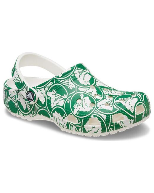 CROCSTM Green Classic Duke Print Clogs for men