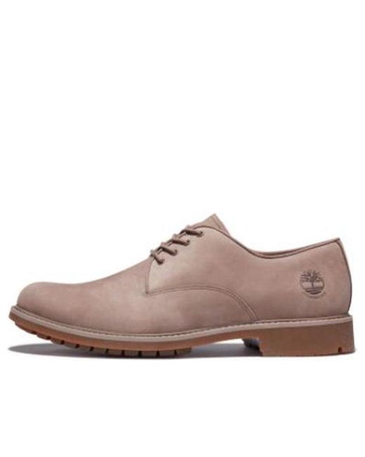 Timberland Brown Stormbucks Plain Toe Waterproof Oxford Shoes for men