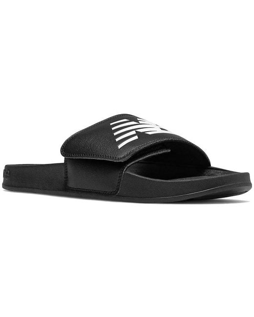 New Balance Black 200 Adjustable Slides for men
