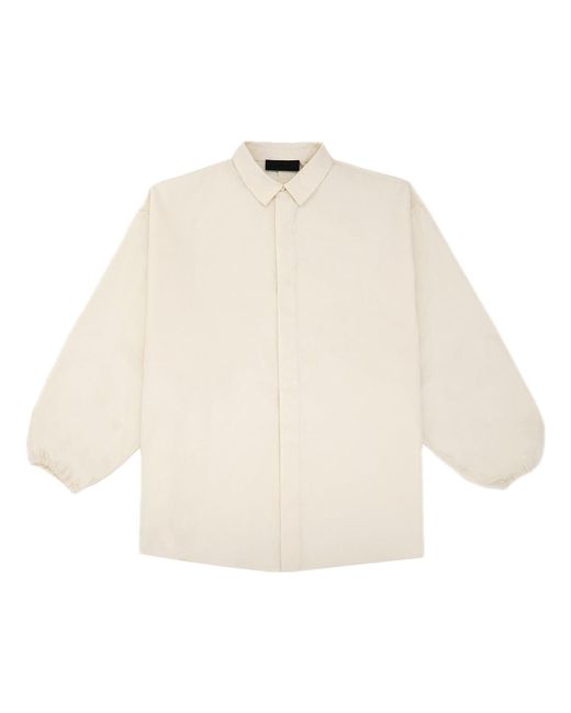 Fear of God ESSENTIALS Fw23 Button Down Shirt in Natural for Men | Lyst