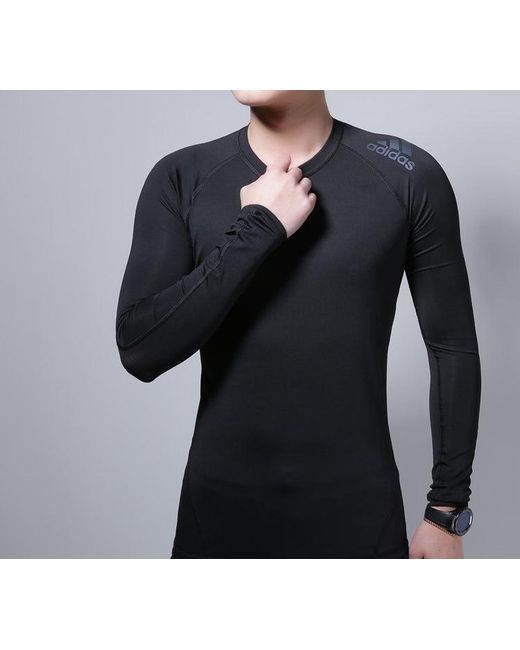 Adidas Blue Alphaskin Spr Training Top for men