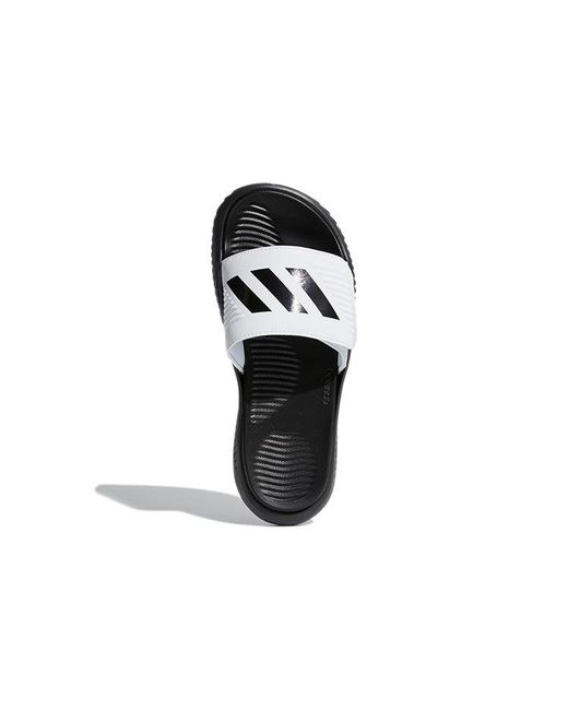 Adidas Black Alphabounce Slide for men