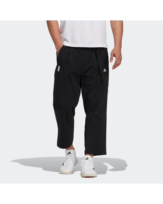 Adidas Black Wj Wv Reg Pnt Martial Arts Series Loose Sports Pants/Trousers/Joggers for men