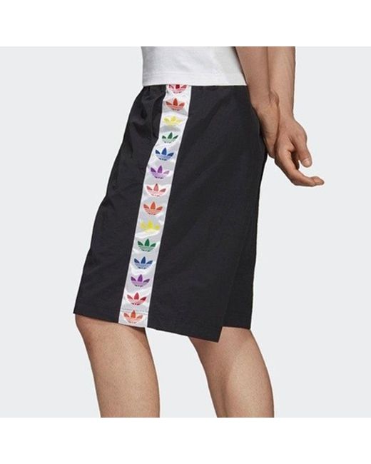 Adidas Black Originals Pride W Short String Standard Trendy Sports Casual Pants for men