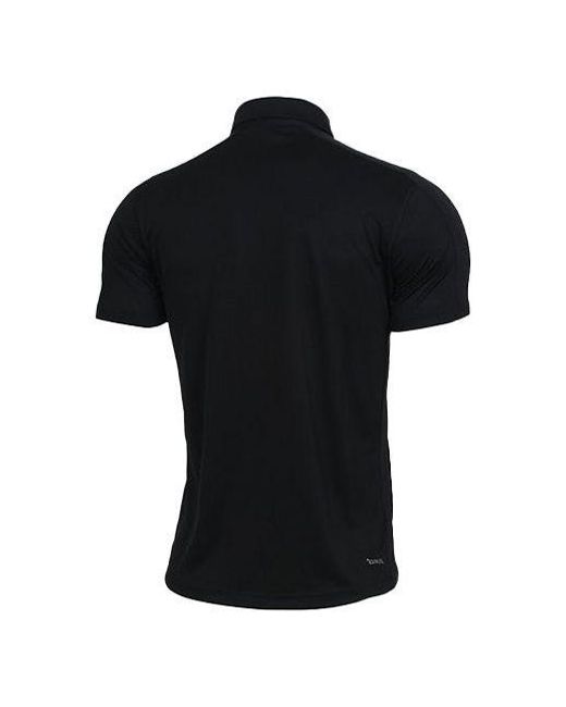 Adidas Black Training Sports Short Sleeve Polo Shirt for men