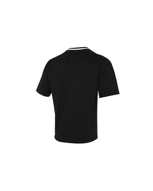 PUMA Black Solid Round Neck T-Shirt for men