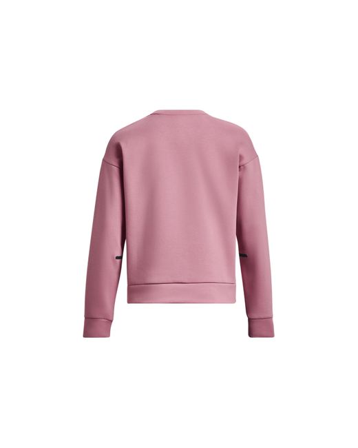 Under Armour Pink Unstoppable Fleece Crew Neck