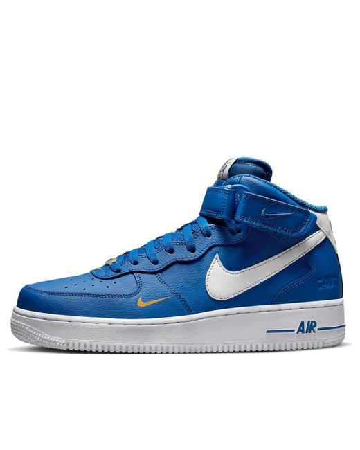 blue air force ones mid