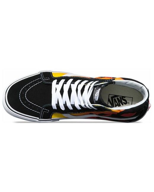 Vans Black Sk8-Hi Reissue 'Flames' for men