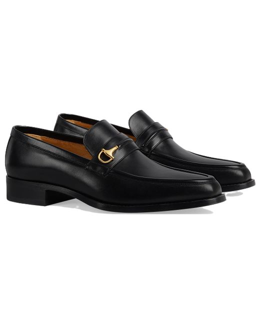 Gucci Horsebit Flat Loafers in Black for Men | Lyst