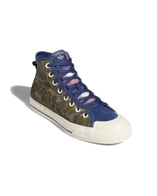 Adidas Blue Nizza Hi Rf 'Camo' for men