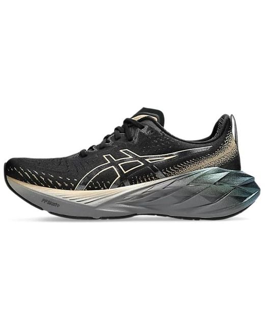 Asics Black Novablast 4 Platinum Champagne' for men