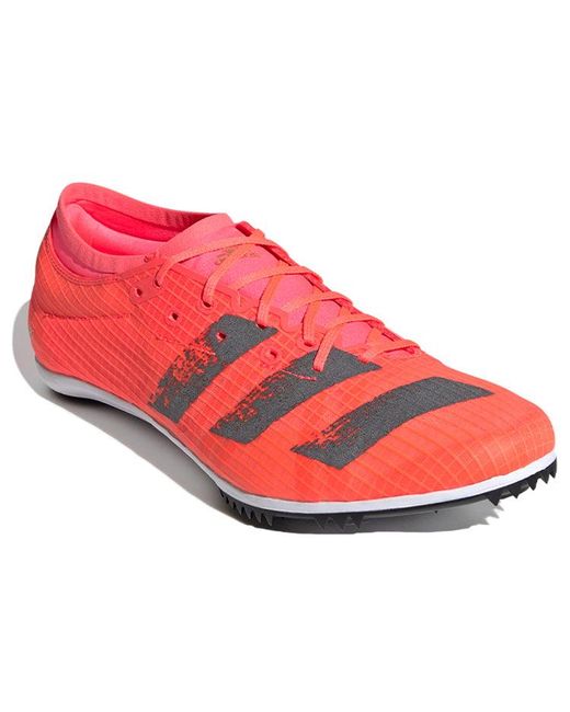 Adidas Red Adizero Ambition Spikes for men