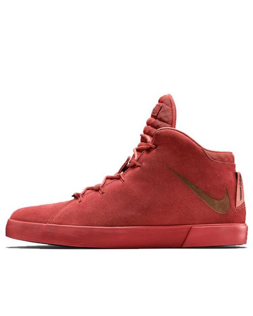 Nike Red Lebron 12 Sportswear Lifestyle Qs 'Challenge Challenge' for men