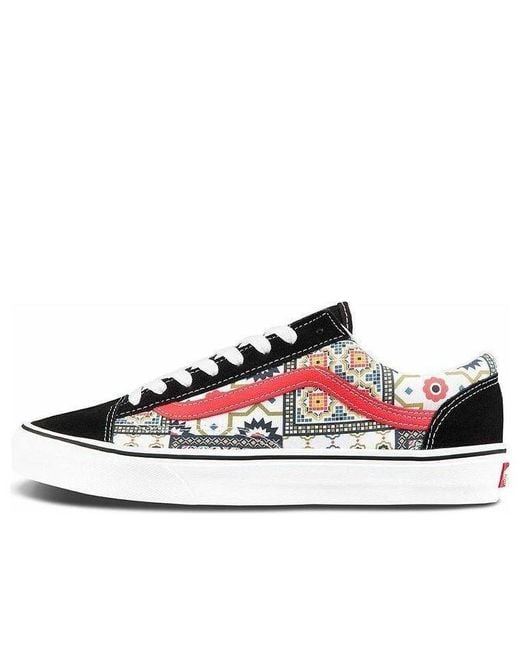 Vans White Style 36 Moroccan Tile Check Skate Shoes for men