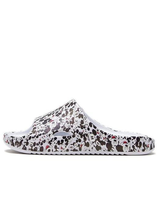 Li-ning White (Wmns) Disney X Casual Fashion Mickey Slippers 'Standard'