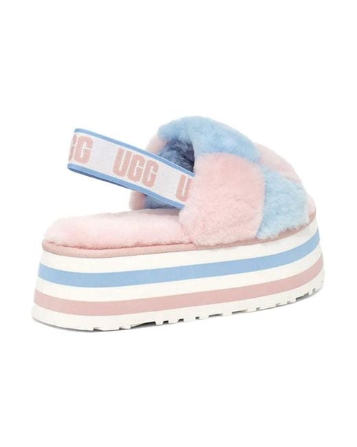 Ugg Blue (Wmns) Disco Checker Slide Thick Sole