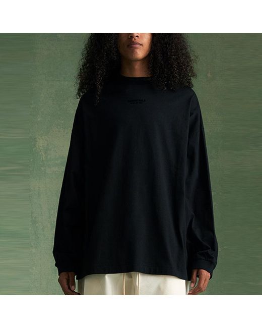 Fear Of God Black Fw23 Long Sleeve Tee 'Jet' for men