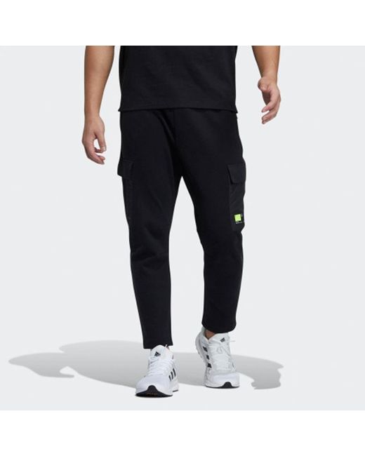 Adidas Black Cozy Breathable Casual Cargo Long Pants for men