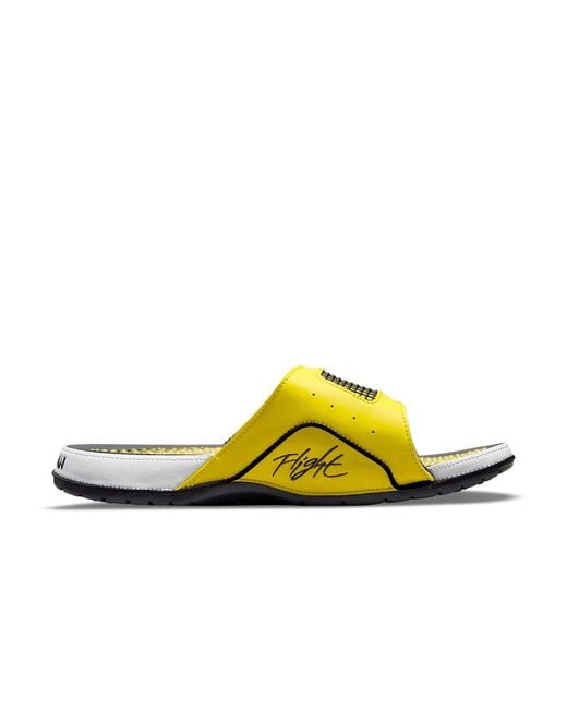 Nike Yellow Hydro Slide 4 'Lightning' for men