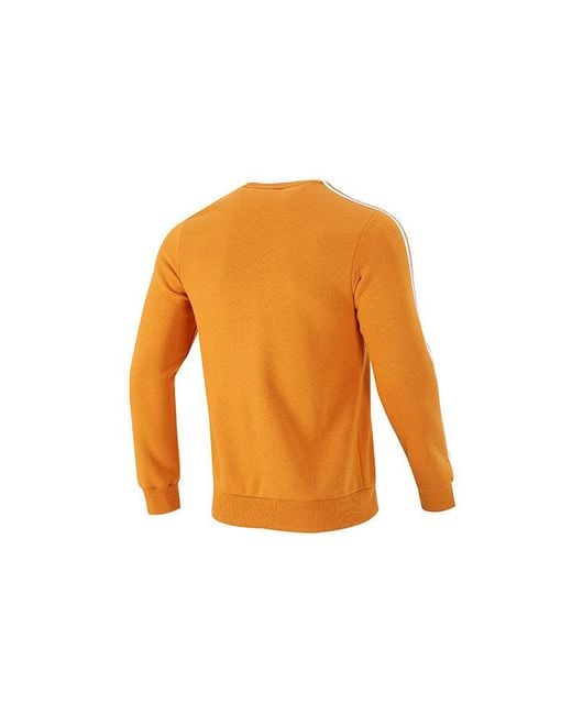 Adidas Orange 3S Fl Swt Round Neck Long Sleeves for men