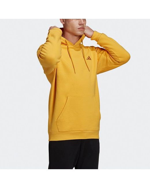 Adidas Yellow Urban Whd Bst Logo Fleece Lined Stay Warm Casual Pullover Color for men