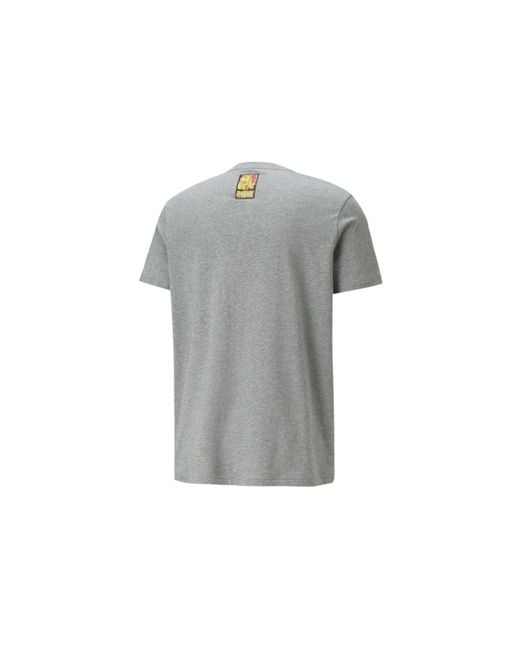 PUMA Gray X Britto Crossover Funny Printing Sports Round Neck Short Sleeve Couple Style for men