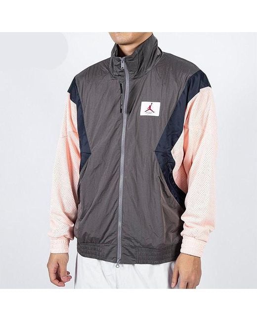 Nike Black Flight Casual Sports Long Sleeve Stand Collar Jacket for men