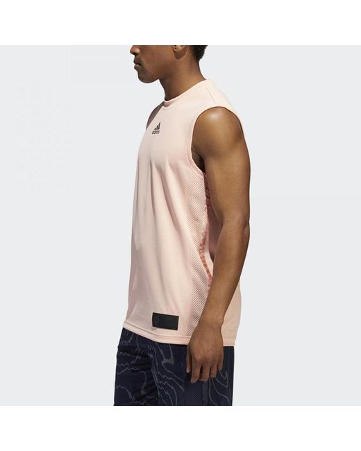 Adidas Pink Harden Swagger Breathable Sports Basketball Vest for men