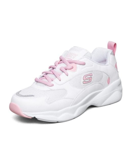 Skechers White (Wmns) D'Lites Campus Leisure Chunky Shoes