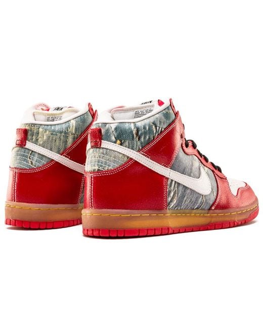 Nike Red Sb Dunk High Premium 'Shoe Goo' for men