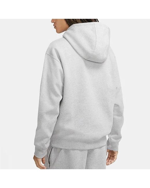 Nike Gray Logo Embroidered Solid Color Fleece Lined Casual for men