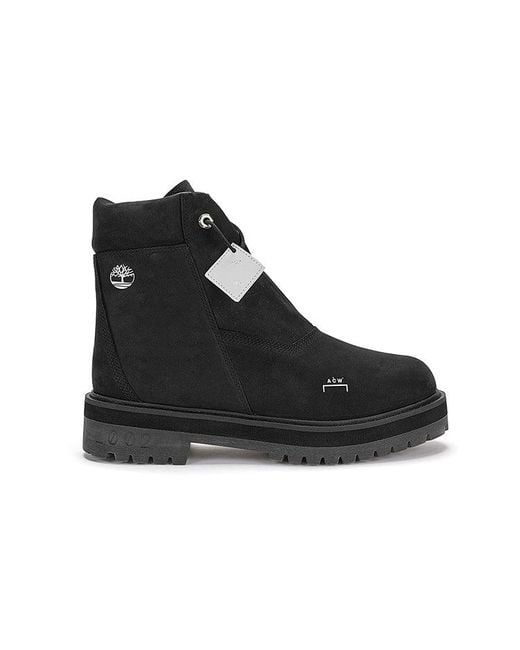 Timberland Black X A Cold Wall 6 Inch Premium Side Zip Boot 'Jet Nubuck' for men