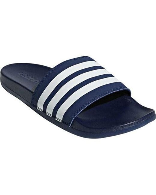 Adidas Blue Adilette Comfort Slides 'Dark' for men