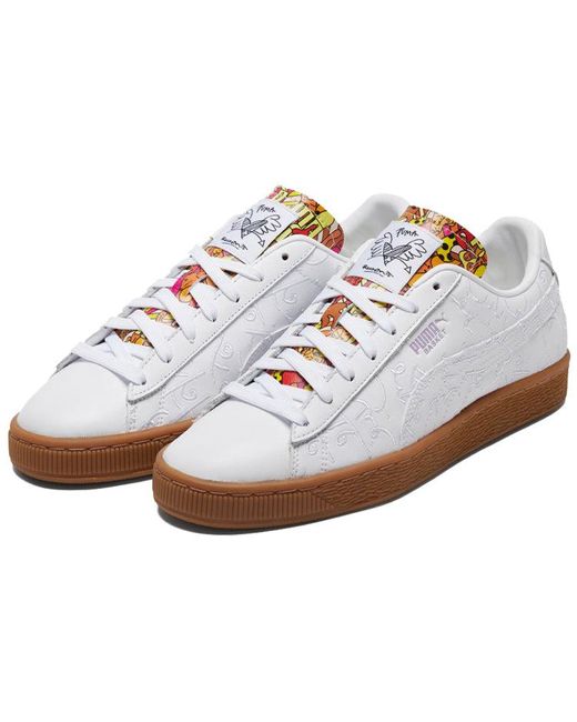 PUMA White Romero Britto X Basket 'Embroidered for men