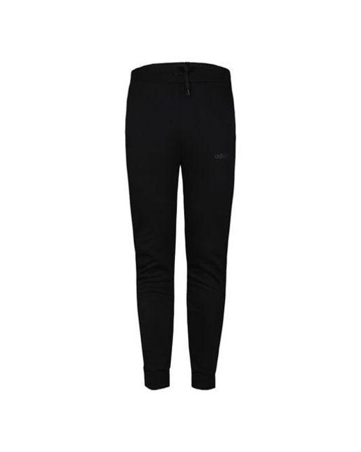 Adidas Black Neo M Esntl 3S Contrasting Colors Stripe Sports Pants for men