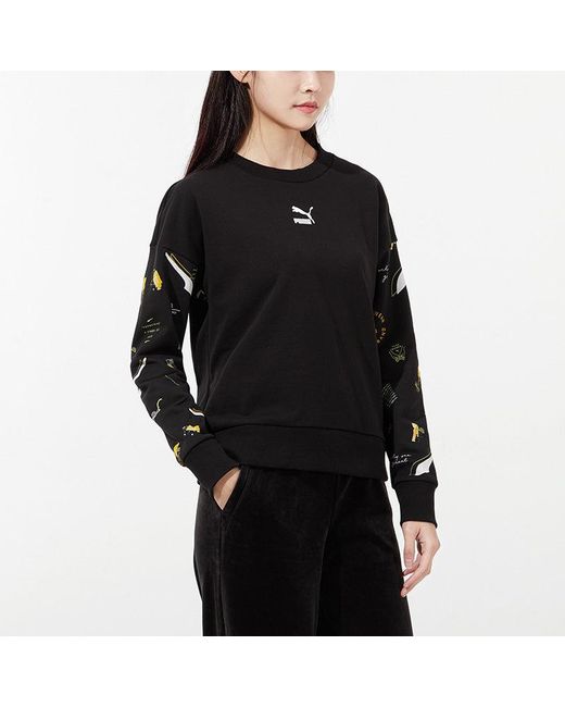 PUMA (Wmns) Formstripe Aop Crewneck Round-Neck Sweatshirtblack