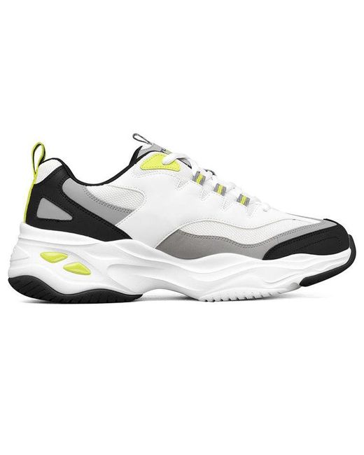 Skechers D Lites 4.0 Low-dad Shoes White/black/grey for Men | Lyst